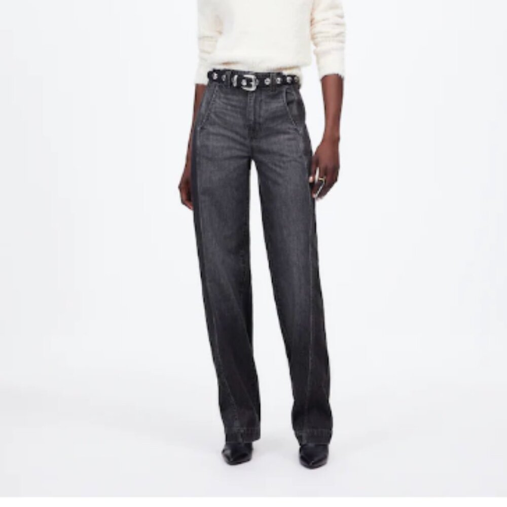 Madewell Trouser Jeans Black 28 Tapered Denim Trousers